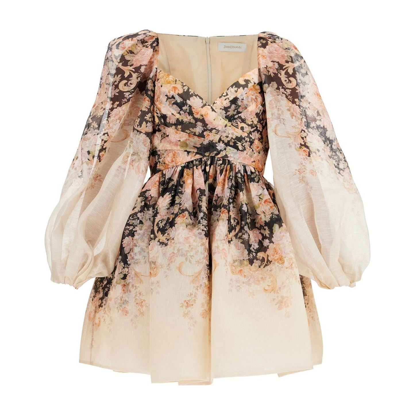 Zimmermann floral mini dress linen and silk organza Dresses Zimmermann