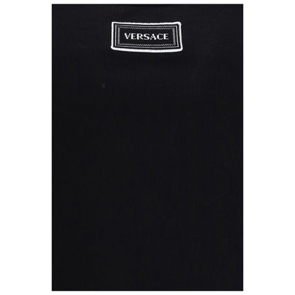 Versace Black Cotton Tank Tops