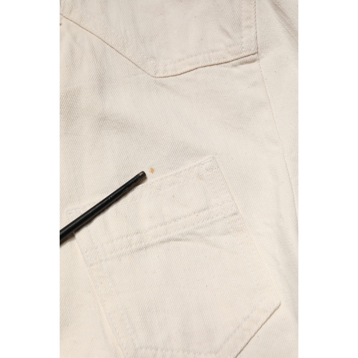 Dolce & Gabbana Off White Cotton Full Zip Denim Men Blouson Jacket
