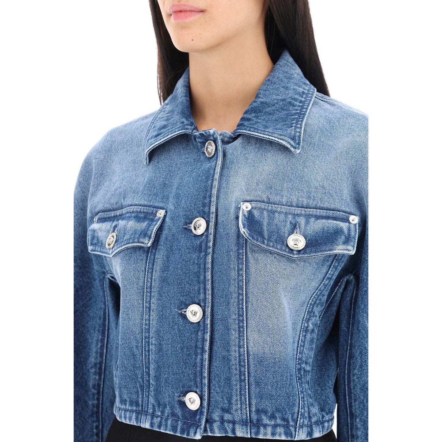 Versace cropped denim jacket Jackets Versace