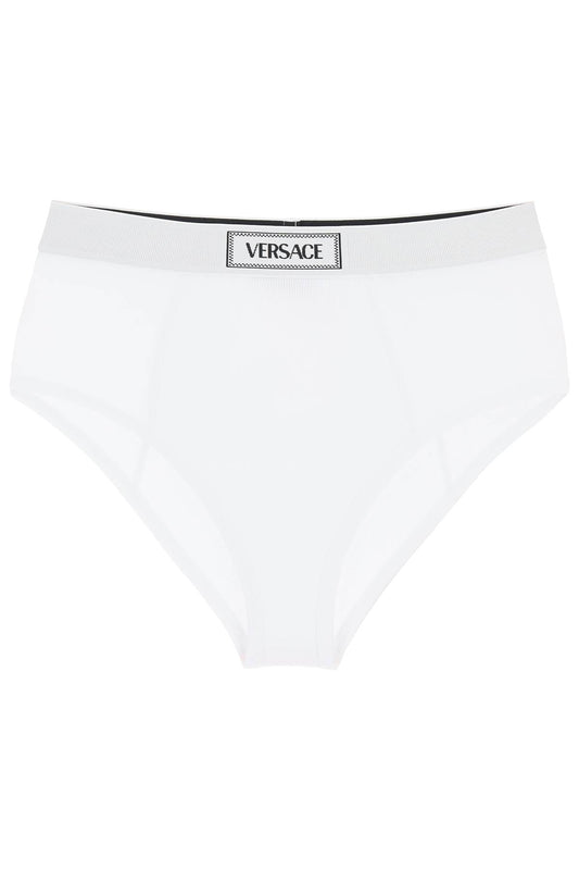 Versace ribbed briefs with '90s logo