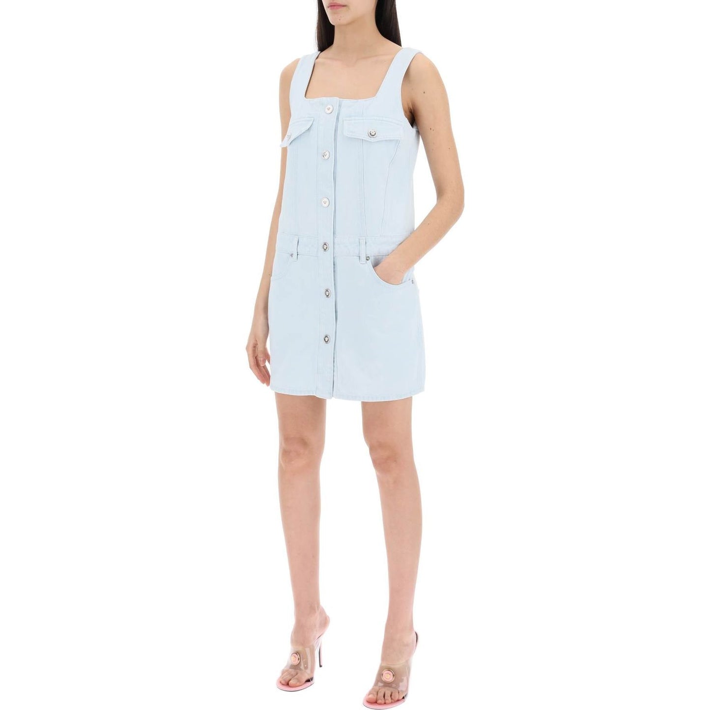 Versace "medusa mini denim dress Dresses Versace