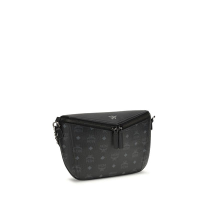 MCM Black Calf Leather Bos Taurus Shoulder Bag