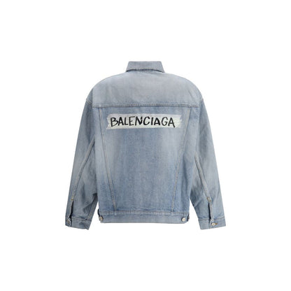 Balenciaga Blue Cotton Denim Jacket 1728,72470364320,Balenciaga,Blue,Clothing,Denim Jackets - Jackets & Coats - Clothing,Jackets & Coats - Clothing,M,New with tags,S,Women,XS