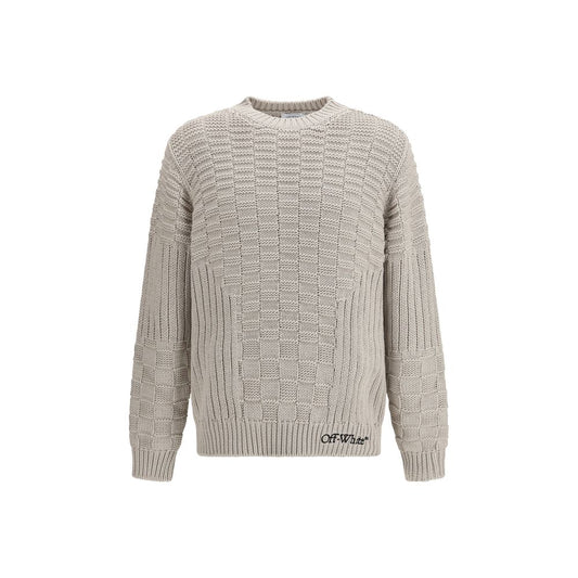 Off-White Beige Cotton Sweatshirt