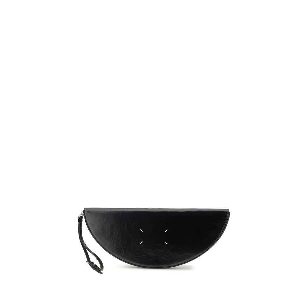 Maison Margiela Black Calf Leather Bos Taurus Clutch Bag