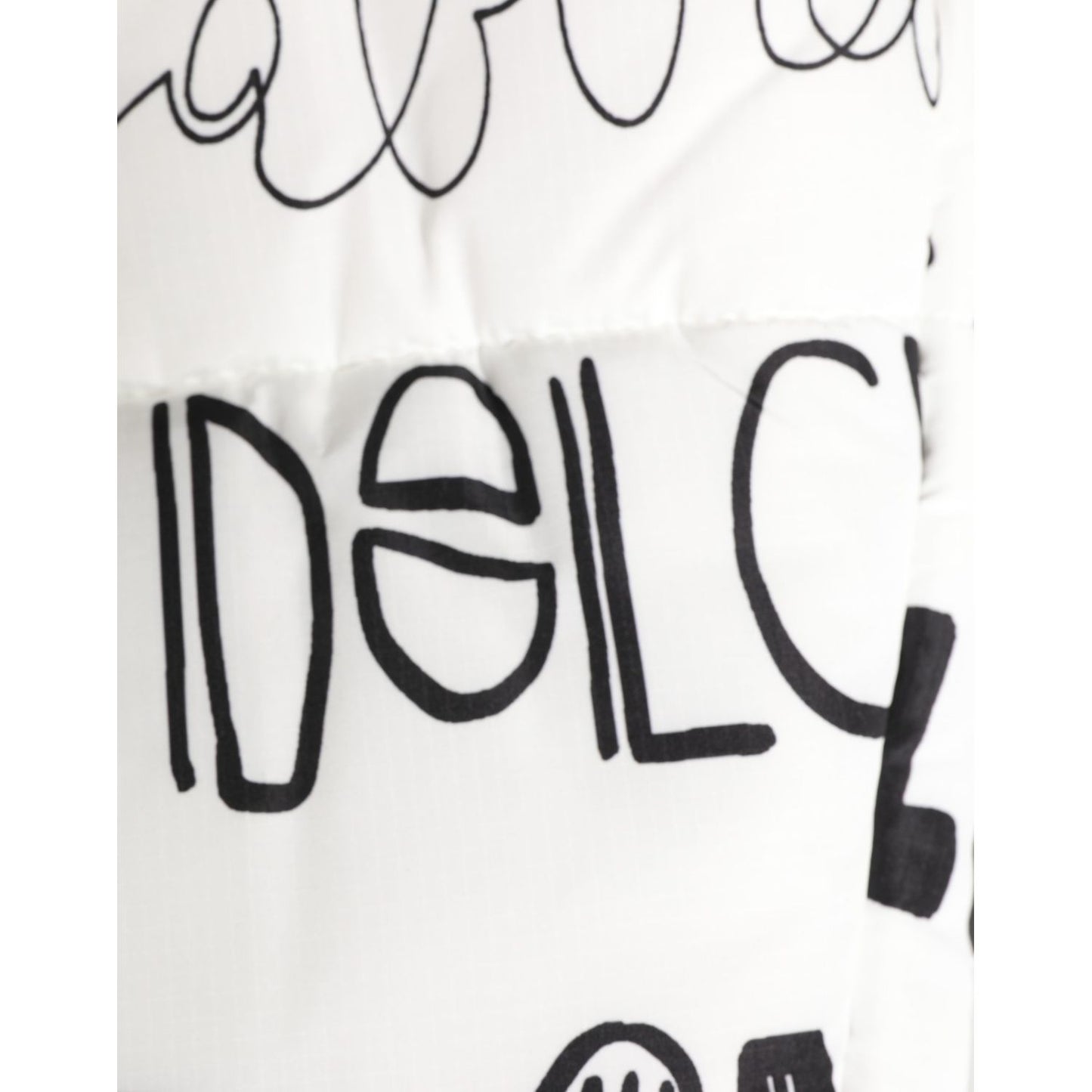 Dolce & Gabbana White Logo Print Whole Head Wrap Capello Hat