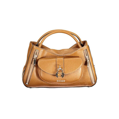 Guess Jeans Marrone Polyurethane Women Handbag