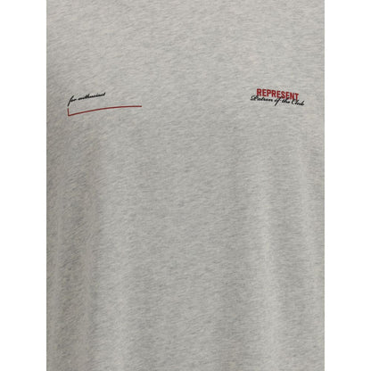 Represent Gray Cotton T-Shirt 1728,72470364320,Clothing,Gray,L,M,Men,New with tags,Represent,S,T-Shirts - Clothing,T-Shirts - T-Shirts - Clothing,XS