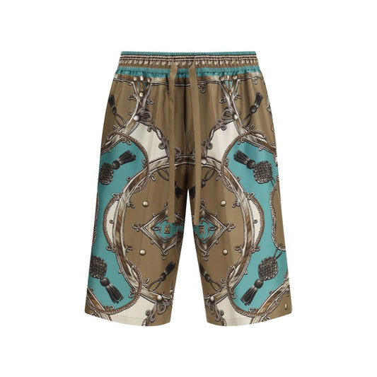 Dolce & Gabbana Multicolor Silk Bermuda Shorts 1728,72470364320,Bermuda - Shorts - Clothing,Clothing,Dolce & Gabbana,IT46 | S,IT48 | M,IT50 | L,Men,Multicolor,New with tags,Shorts - Clothing