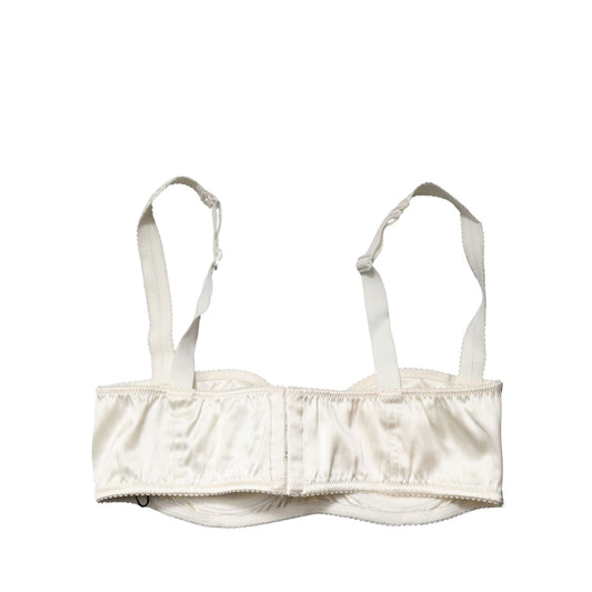 Dolce & Gabbana Off White Semi-Pad Underwire Balconette Bra Underwear