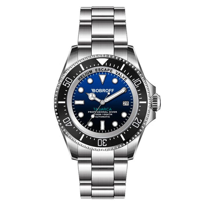 Bobroff Silver Stainless Steel Sport Watch