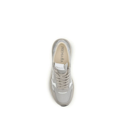 Premiata Gray Polyester Low Top Sneakers