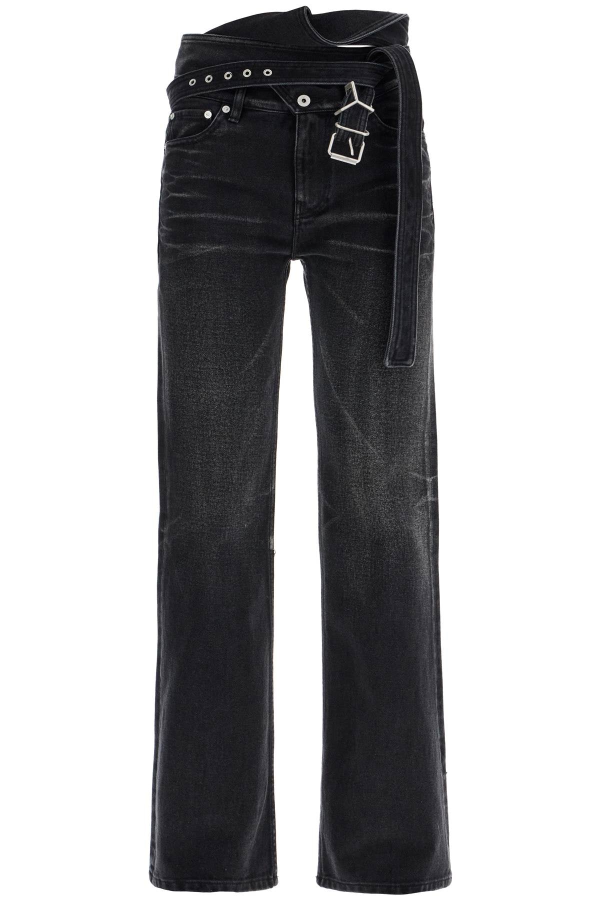 Y Project bootcut jeans with criss-cross