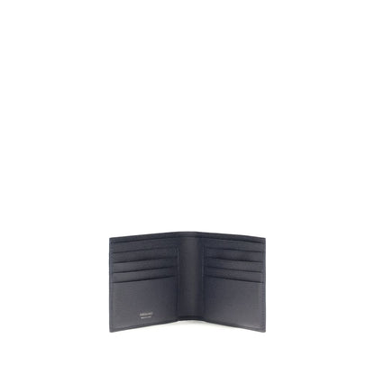 Ferragamo Blue Calf Leather Bos Taurus Wallet