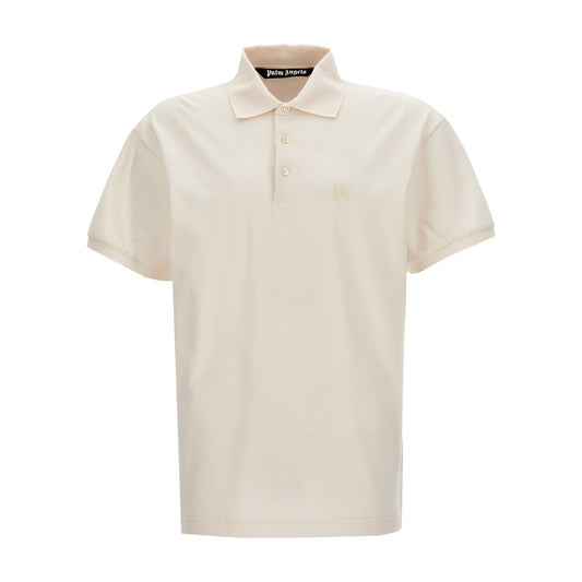 Palm Angels White Polyester Polo Shirt