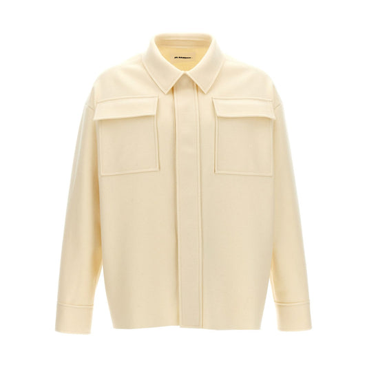 Jil Sander White Wool Blouse