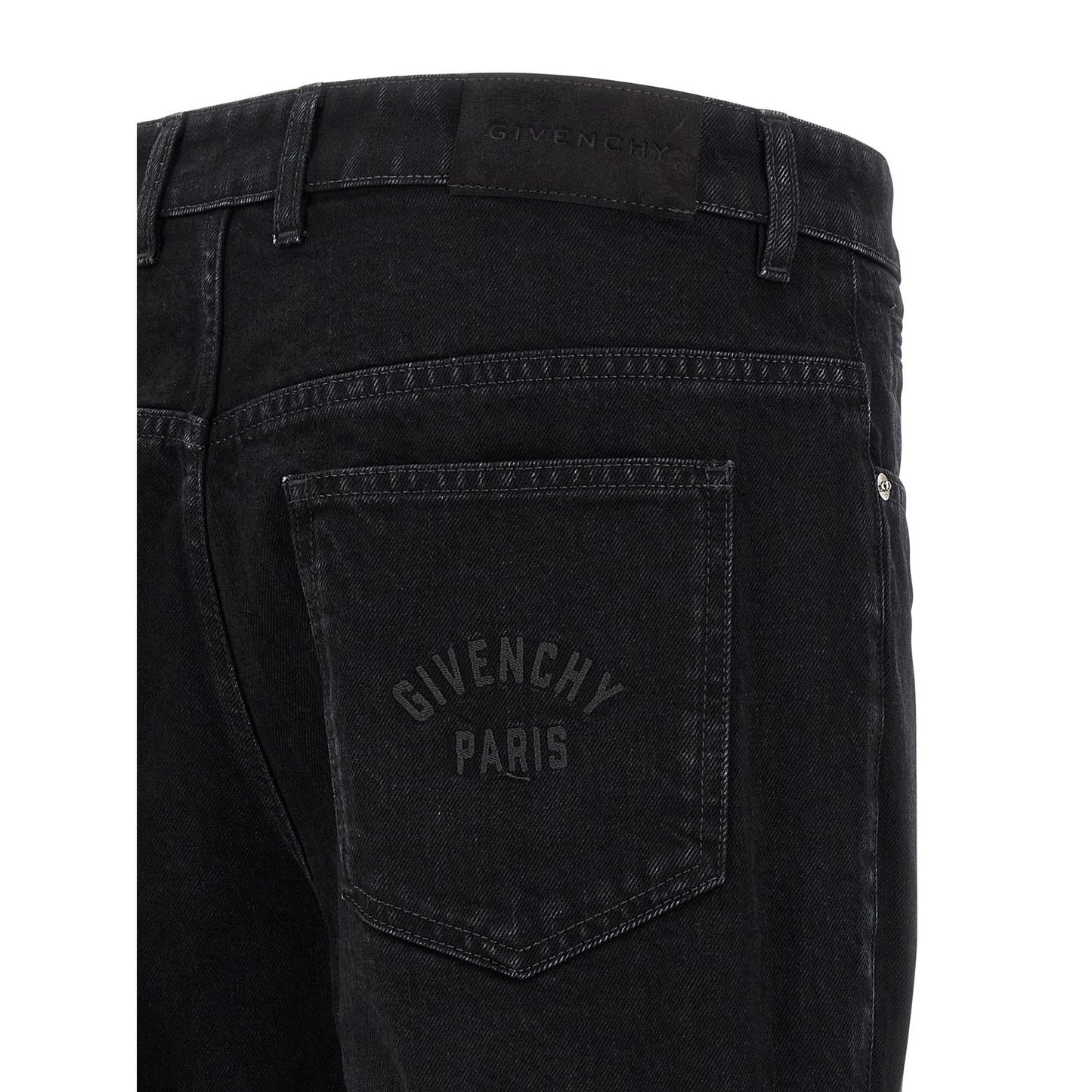 Givenchy Black Cotton Straight-Leg Jeans