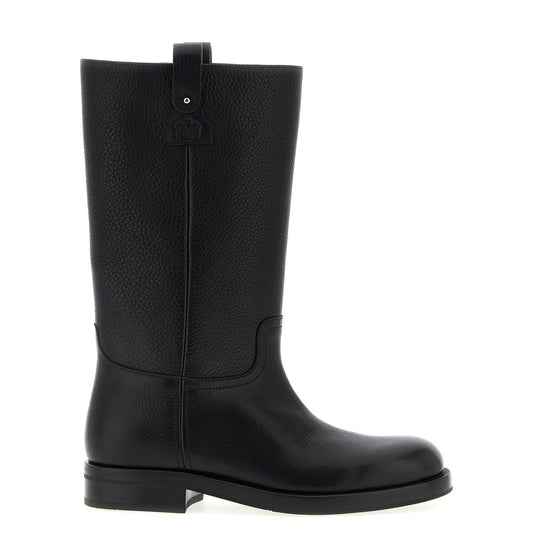 Church's Black Calfskin Over The Knee