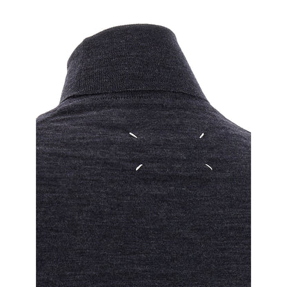 Maison Margiela Blue Wool Cardigan