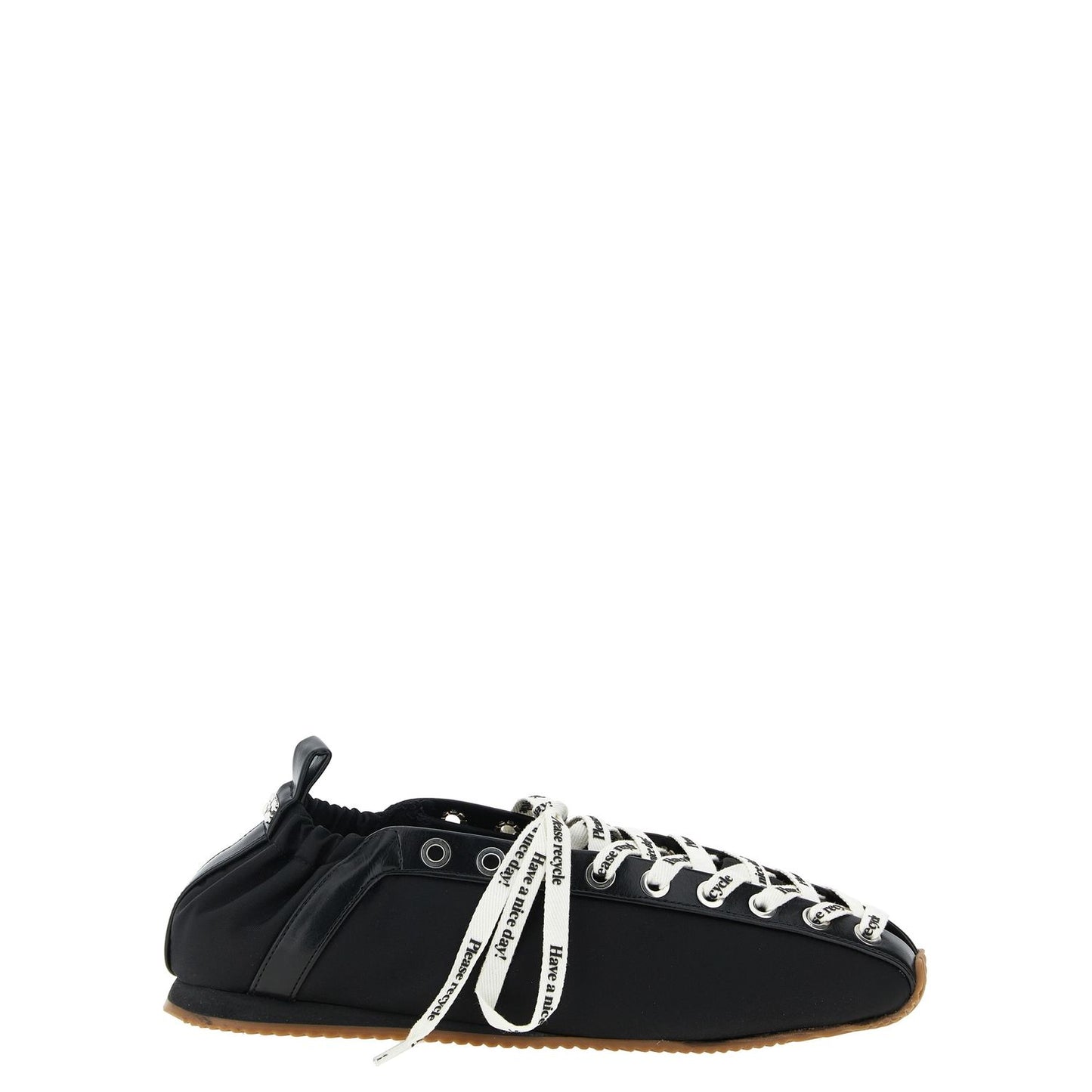 Ganni Black Polyamide Ballet Flats