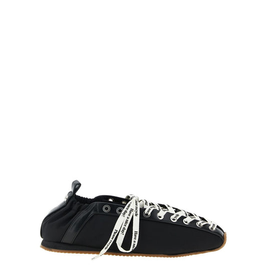 Ganni Black Polyamide Ballet Flats