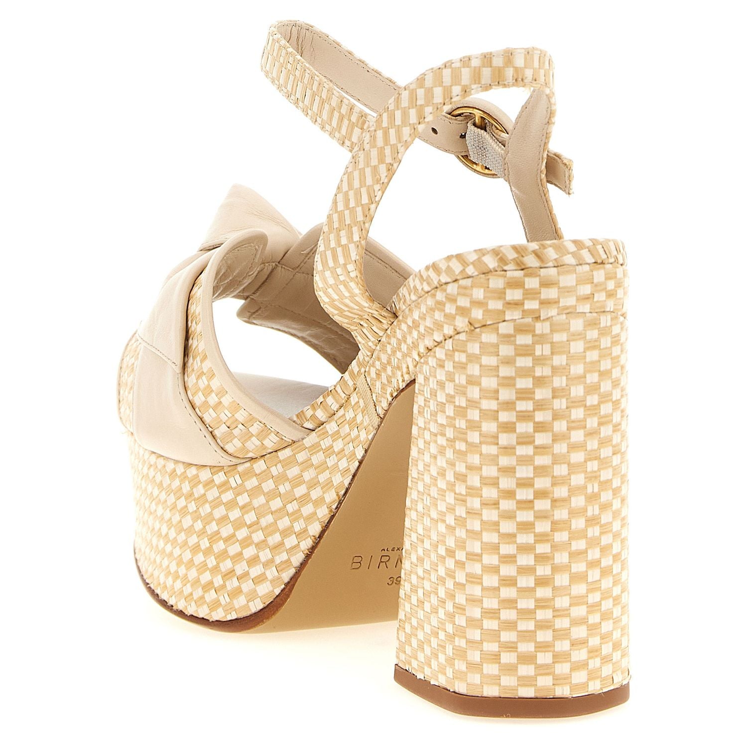 Alexandre Birman Beige Cowhide Stiletto Heel Sandals