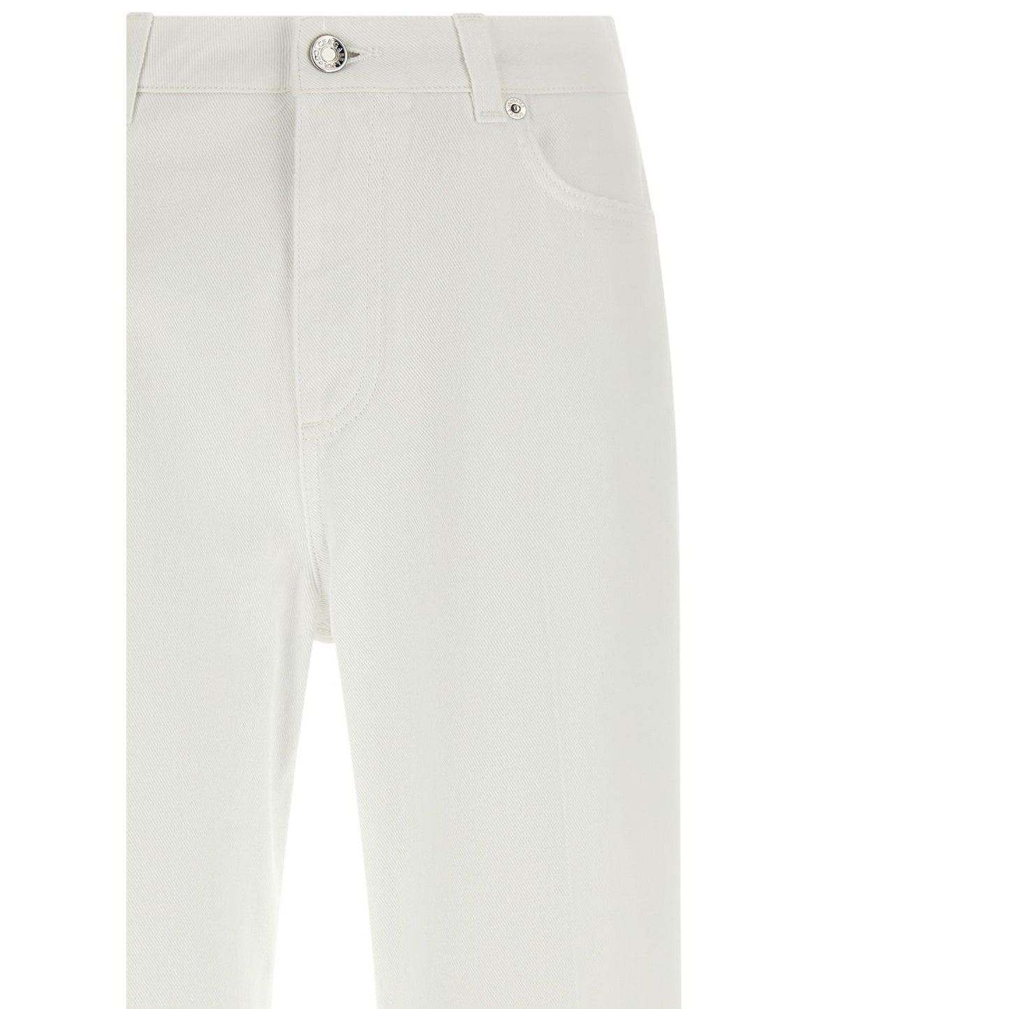 Dolce & Gabbana White Cotton Flared Jeans