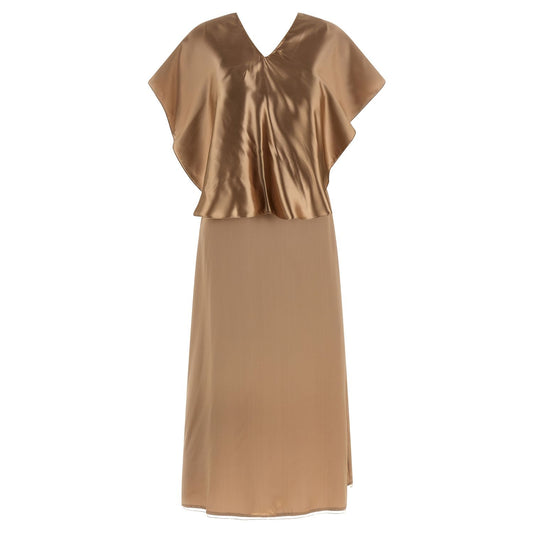 Fabiana Filippi Beige Viscose Midi Dress