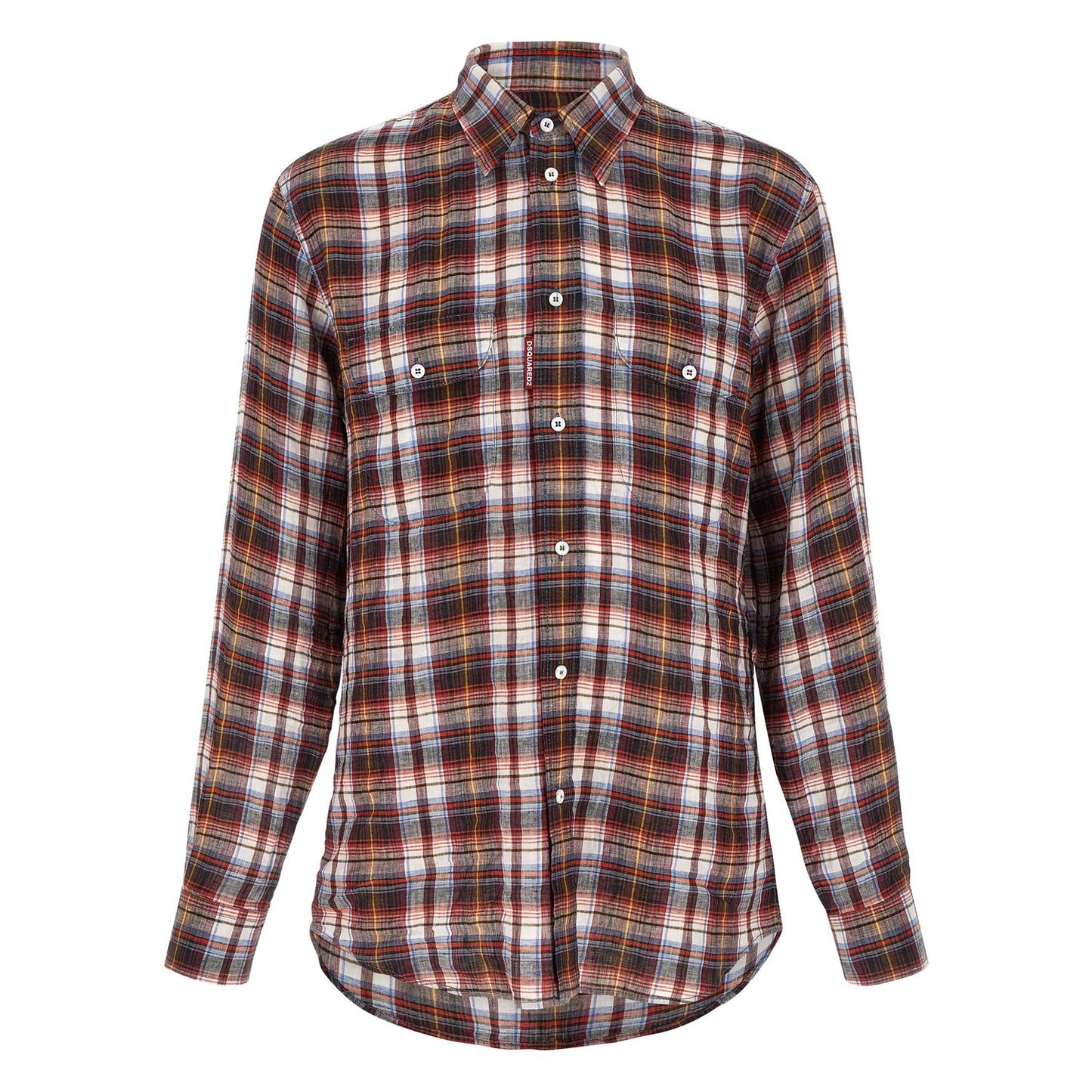 Dsquared² Red Linen Blouse