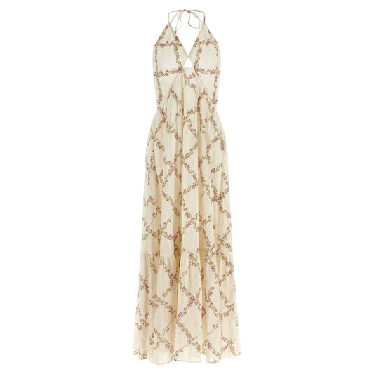 Twinset White Cotton Long Dress