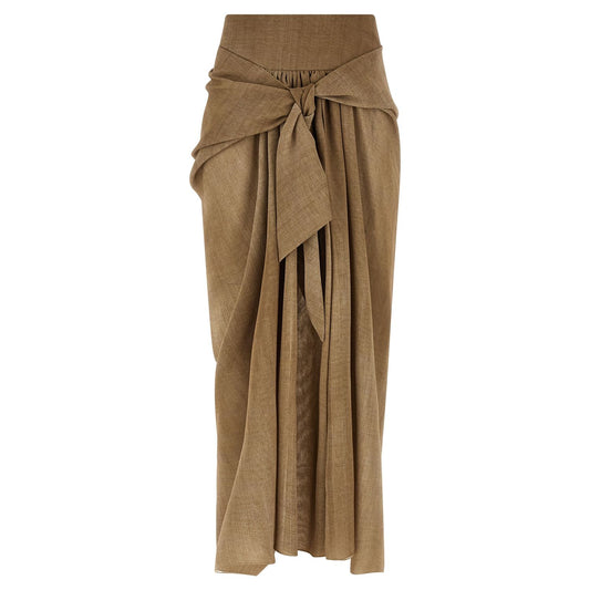 Ermanno Scervino Beige Polyester Mini Skirt