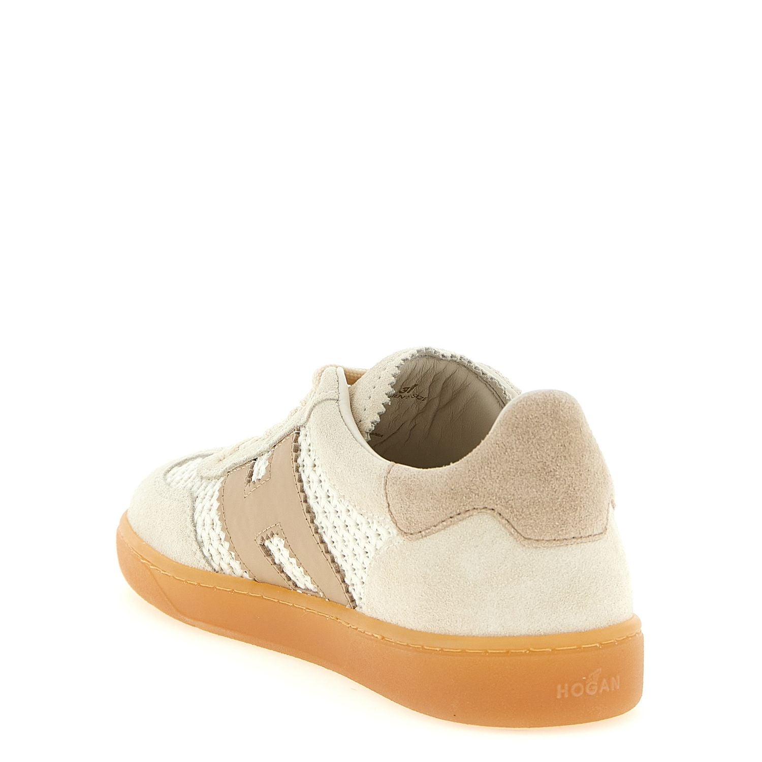 Hogan Beige Cotton Low Top Sneakers