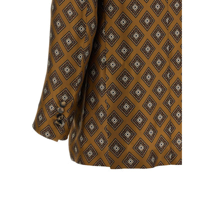 Alberto Biani Brown Silk Blazer