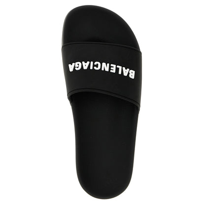 Balenciaga Bicolor Plastic Slides