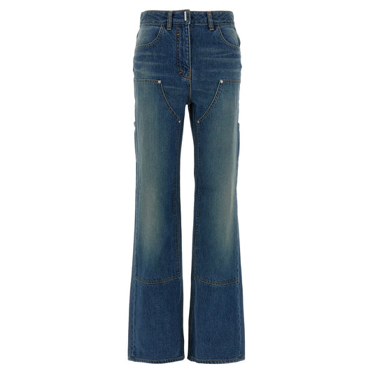Givenchy Blue Cotton Flared Jeans