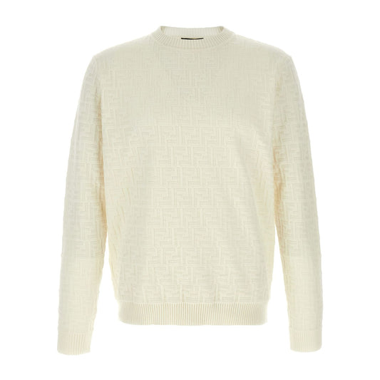 Fendi White Cotton Cardigan
