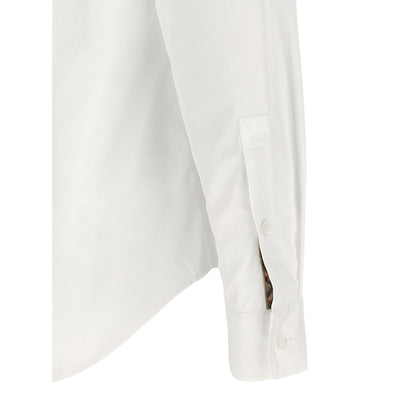 Burberry White Cotton Blouse