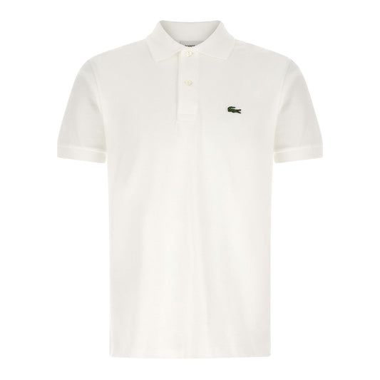 Lacoste White Cotton Polo Shirt