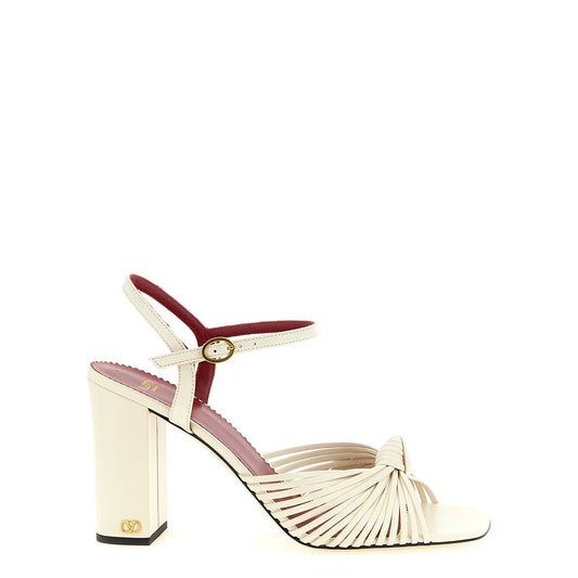 Valentino Garavani White Goatskin Stiletto Heel Sandals