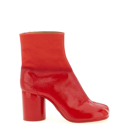 Maison Margiela Red Bovine Leather Ankle Boots