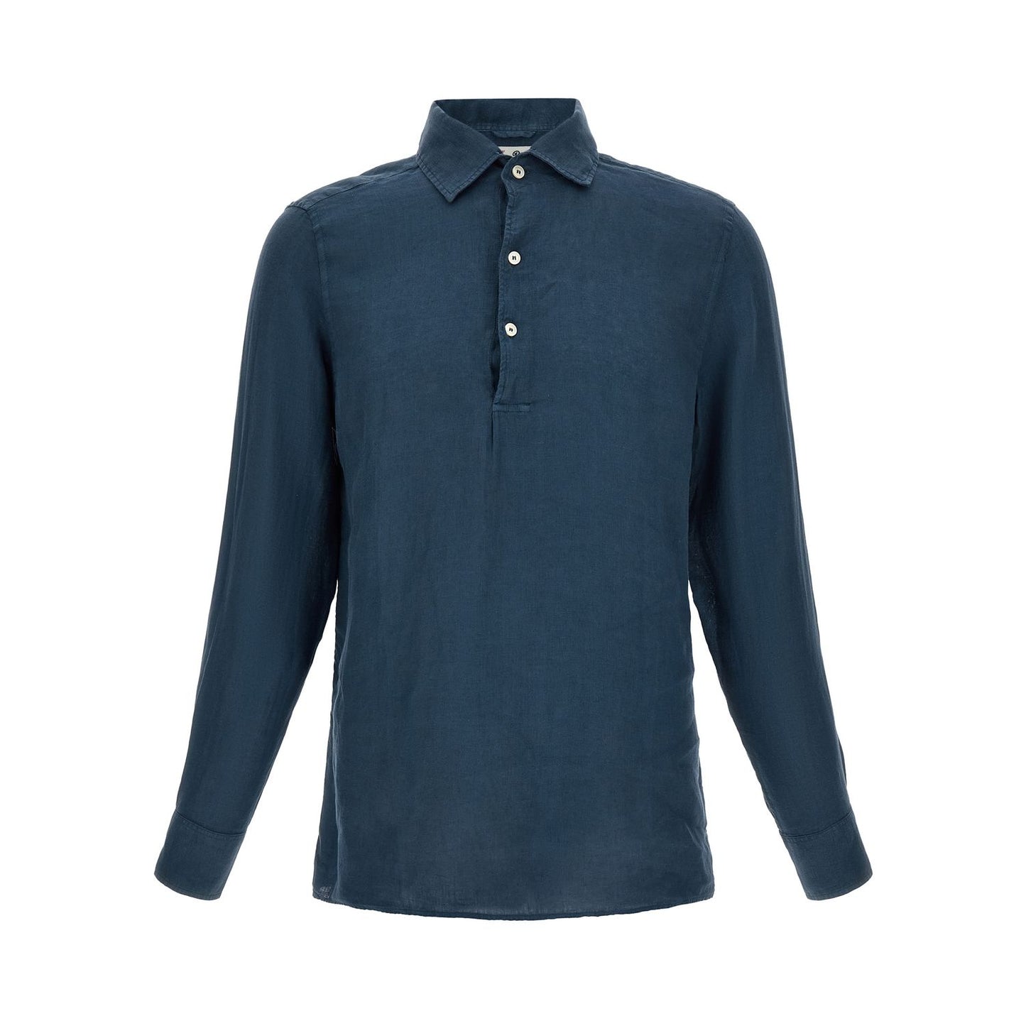 MC2 Saint Barth Blue Linen Polo Shirt