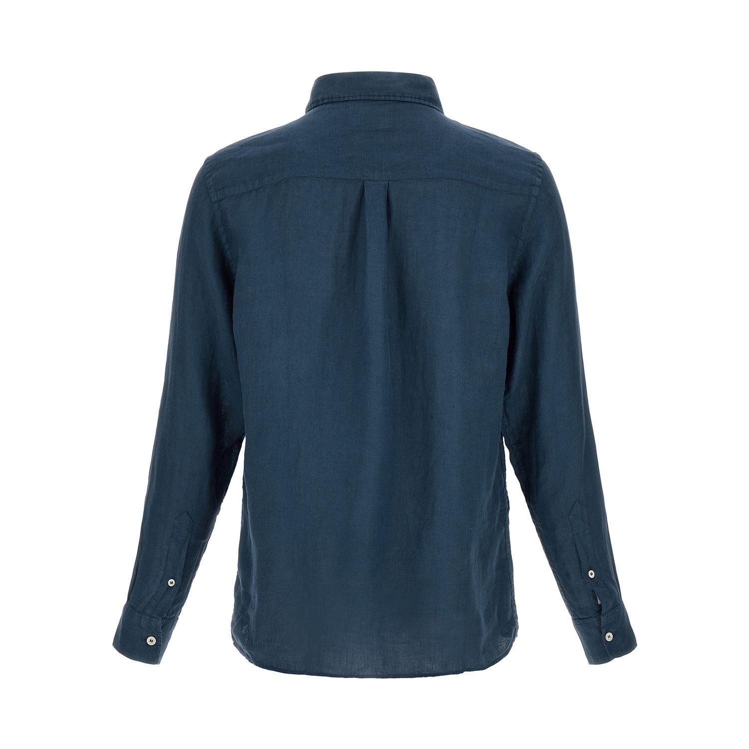 MC2 Saint Barth Blue Linen Polo Shirt