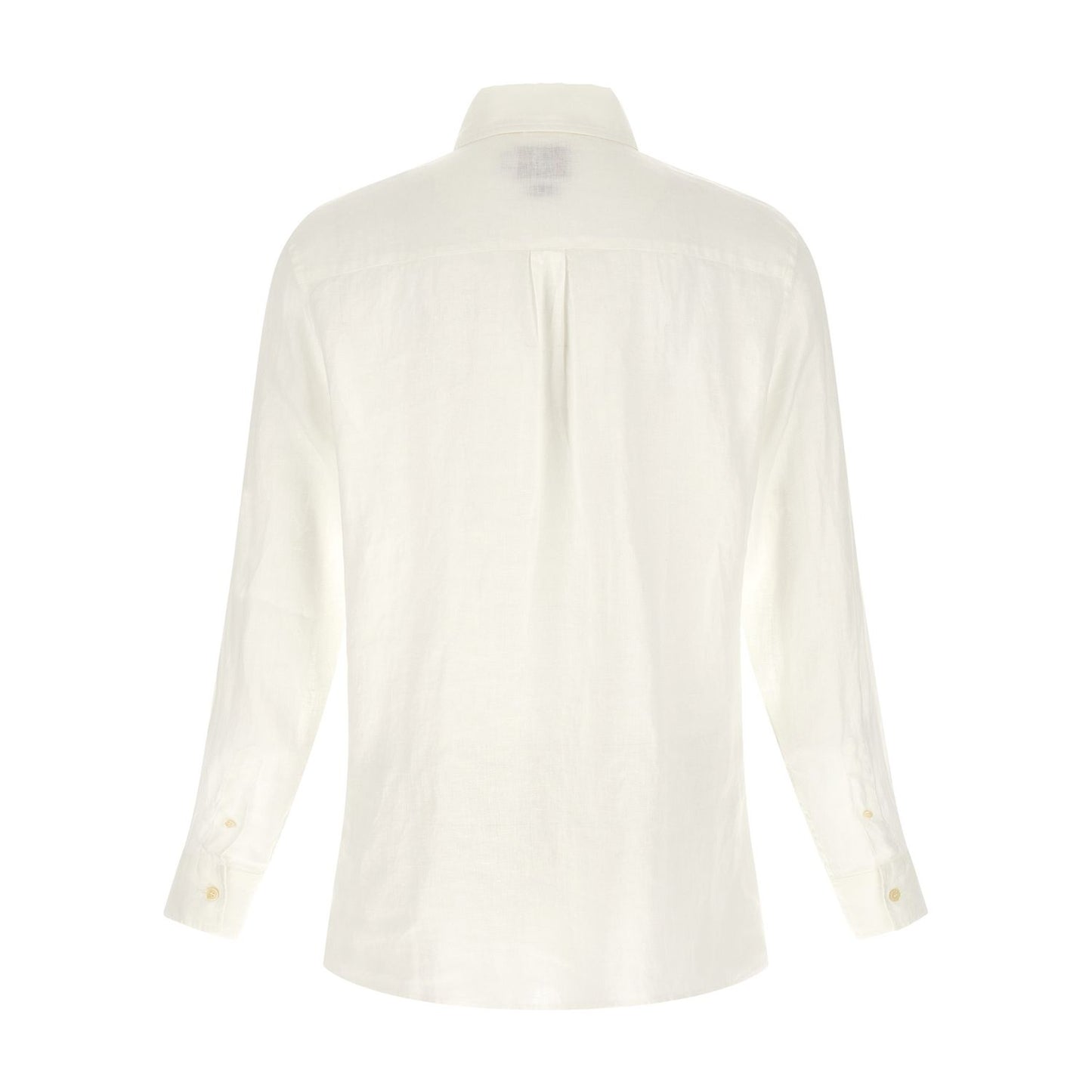 MC2 Saint Barth White Linen Polo Shirt