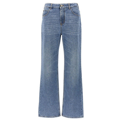 Chloé Blue Cotton High-Waisted Jean