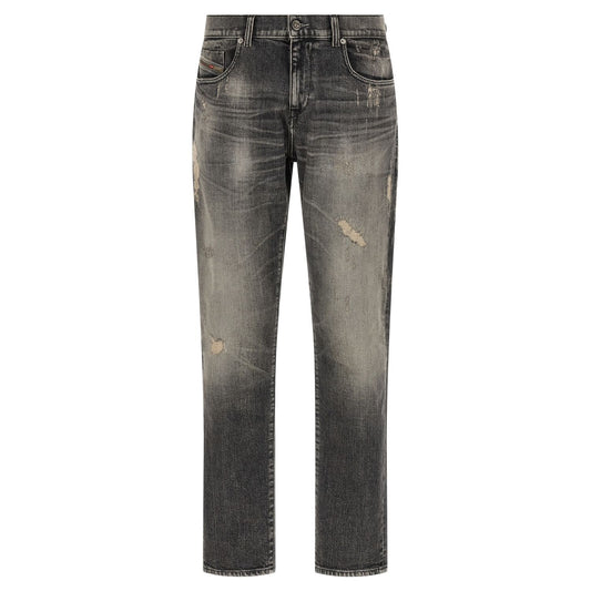 Diesel Gray Cotton Skinny Jeans