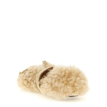 Marni Beige Lambskin Ballet Flats