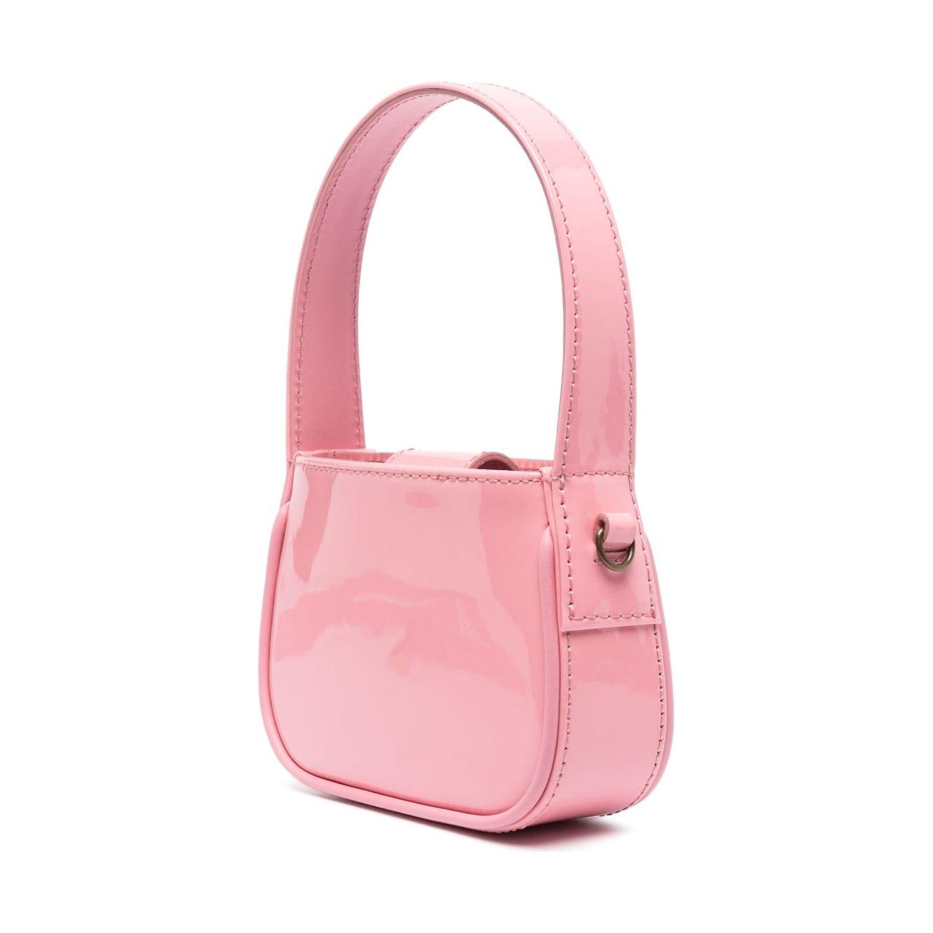 Blumarine crystal-embellished logo tote Bag Pink Handbag Blumarine