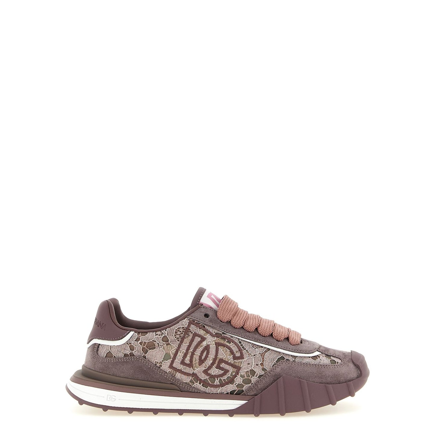 Dolce & Gabbana Purple Leather Athletic Sneakers