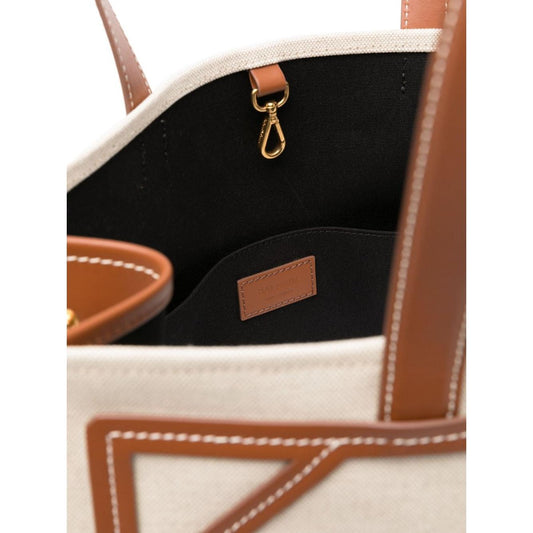 Balmain B-Army 42 canvas tote bag with leather details Shopper Balmain Gray